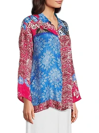 Audrey Floral Silk Shirt