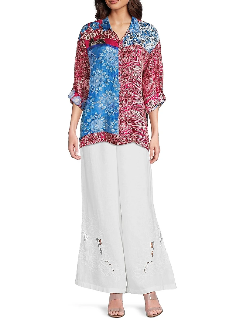 Audrey Floral Silk Shirt