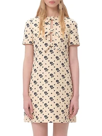 Short Dress in Crepe Couture