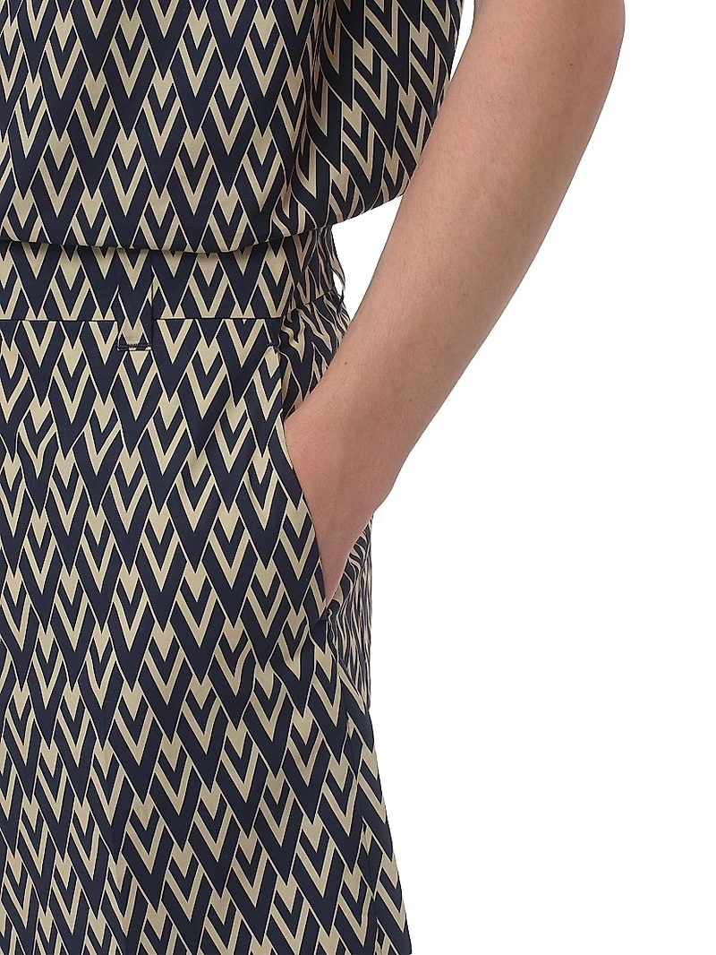 Cotton Popeline Bermuda Shorts with Toute La V Print