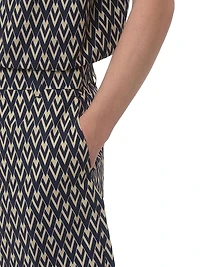 Cotton Popeline Bermuda Shorts with Toute La V Print