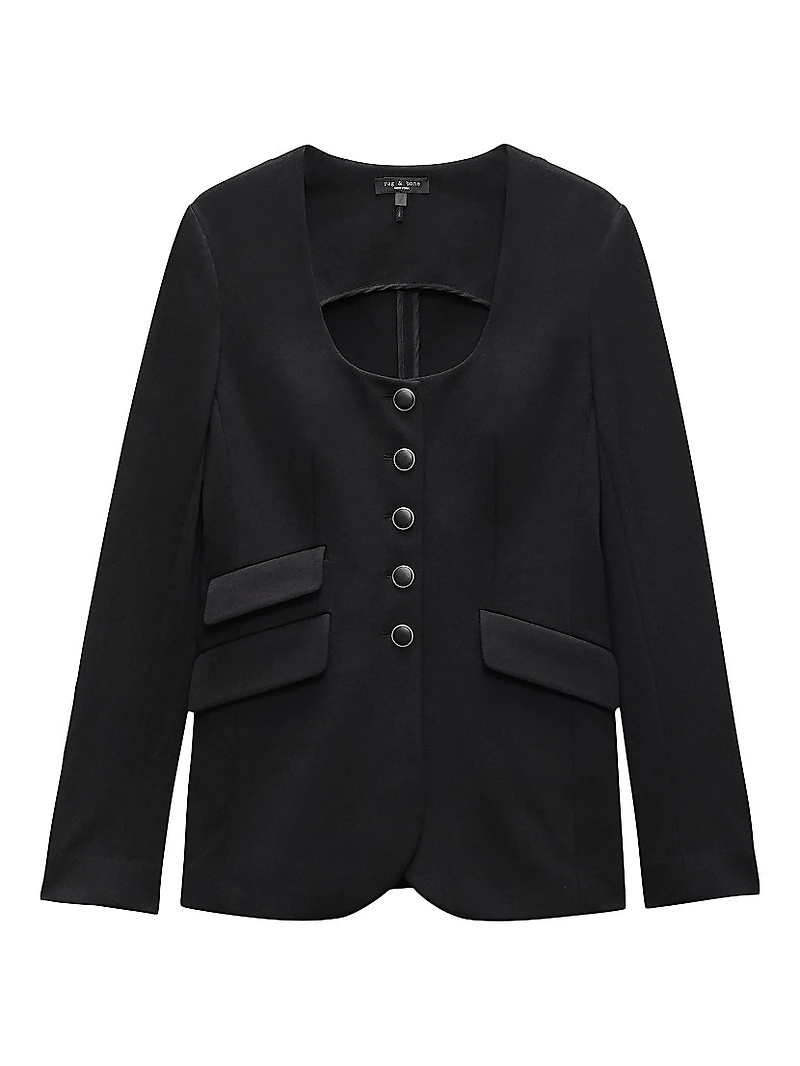 Roslyn Ponte U-Neck Blazer