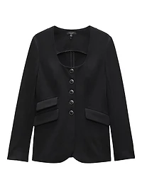 Roslyn Ponte U-Neck Blazer