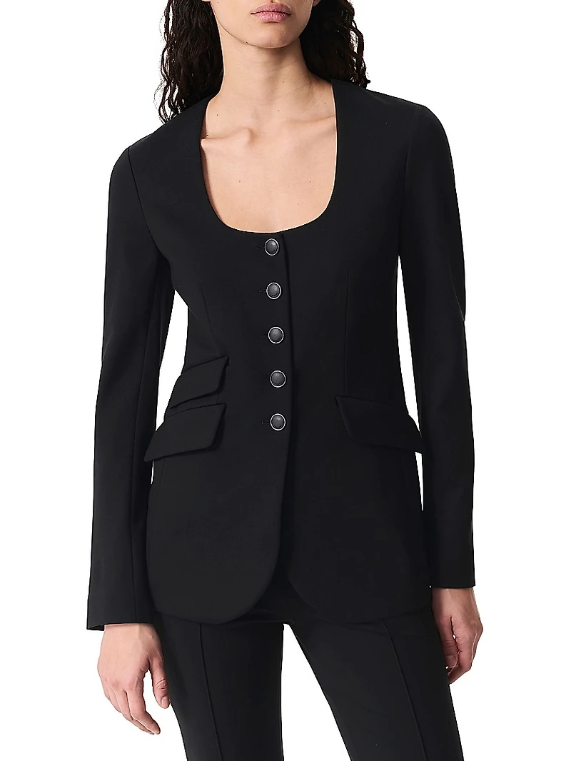 Roslyn Ponte U-Neck Blazer