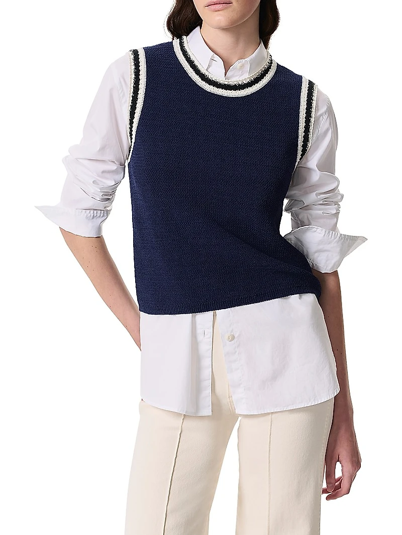 Meghan Compact-Knit Vest