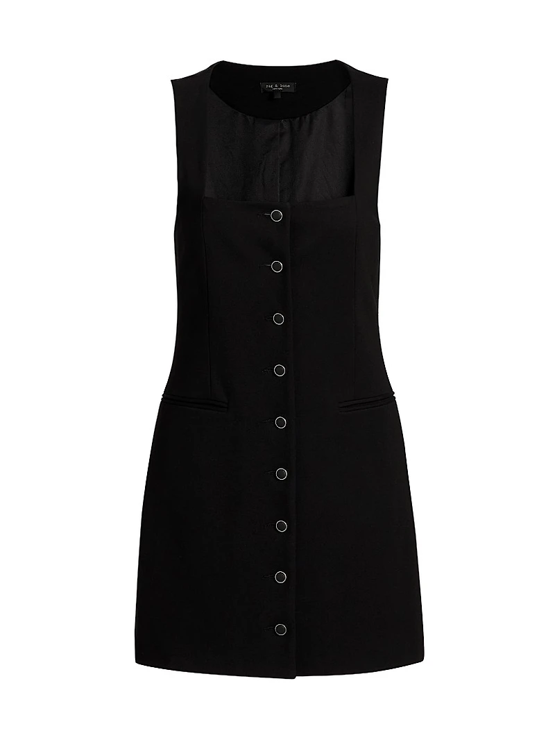 Marianne Button-Front Minidress