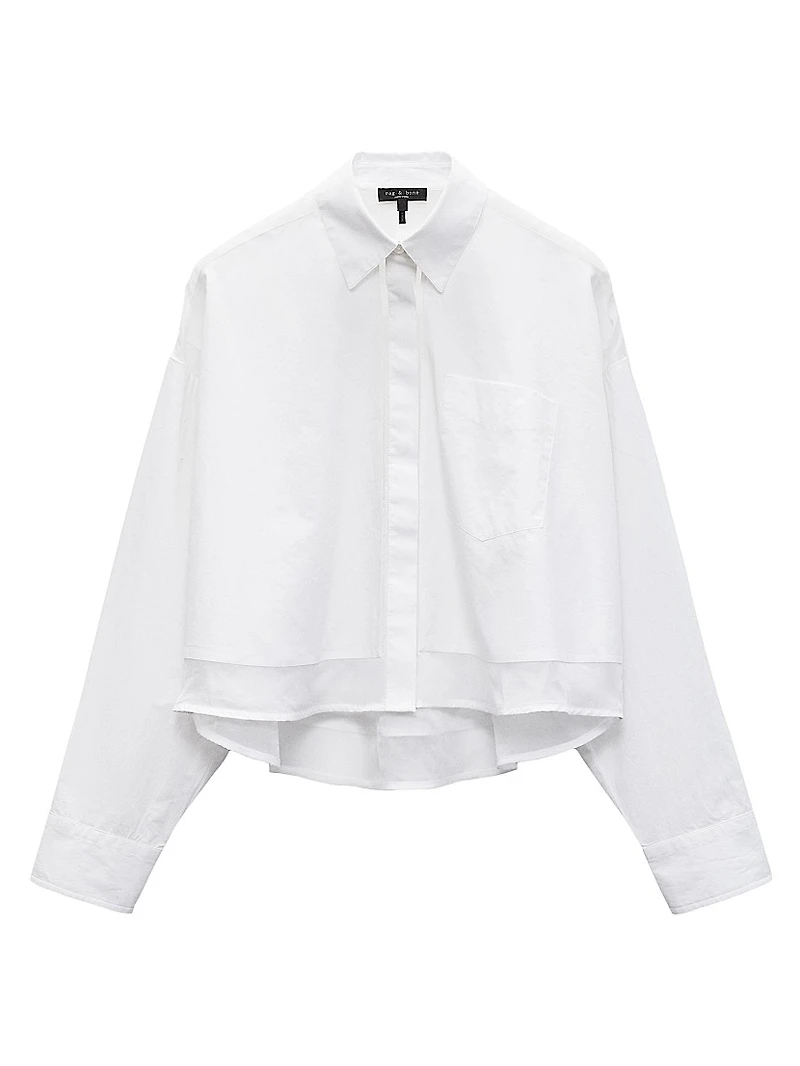 Beatrice Cotton Button-Front Shirt