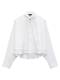 Beatrice Cotton Button-Front Shirt