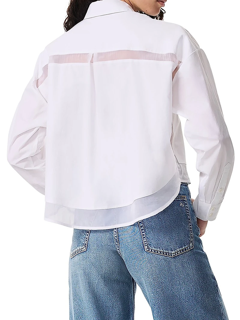 Beatrice Cotton Button-Front Shirt