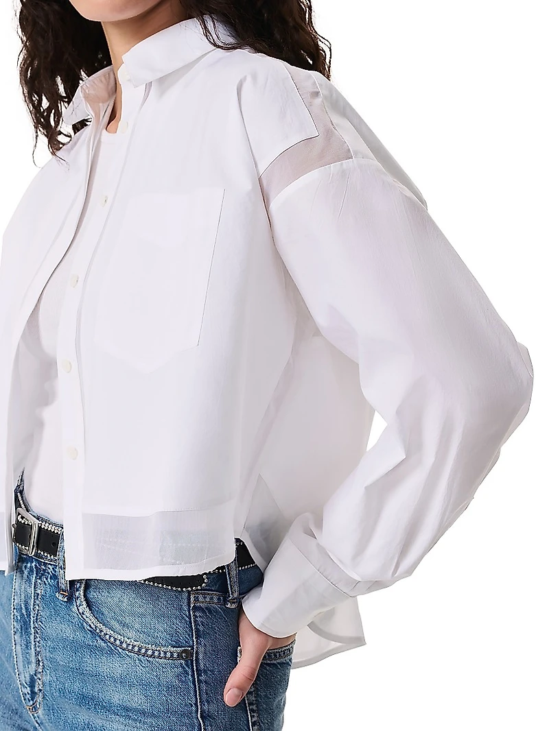 Beatrice Cotton Button-Front Shirt