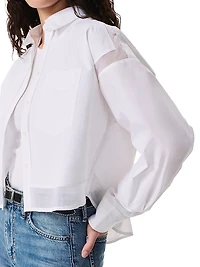 Beatrice Cotton Button-Front Shirt