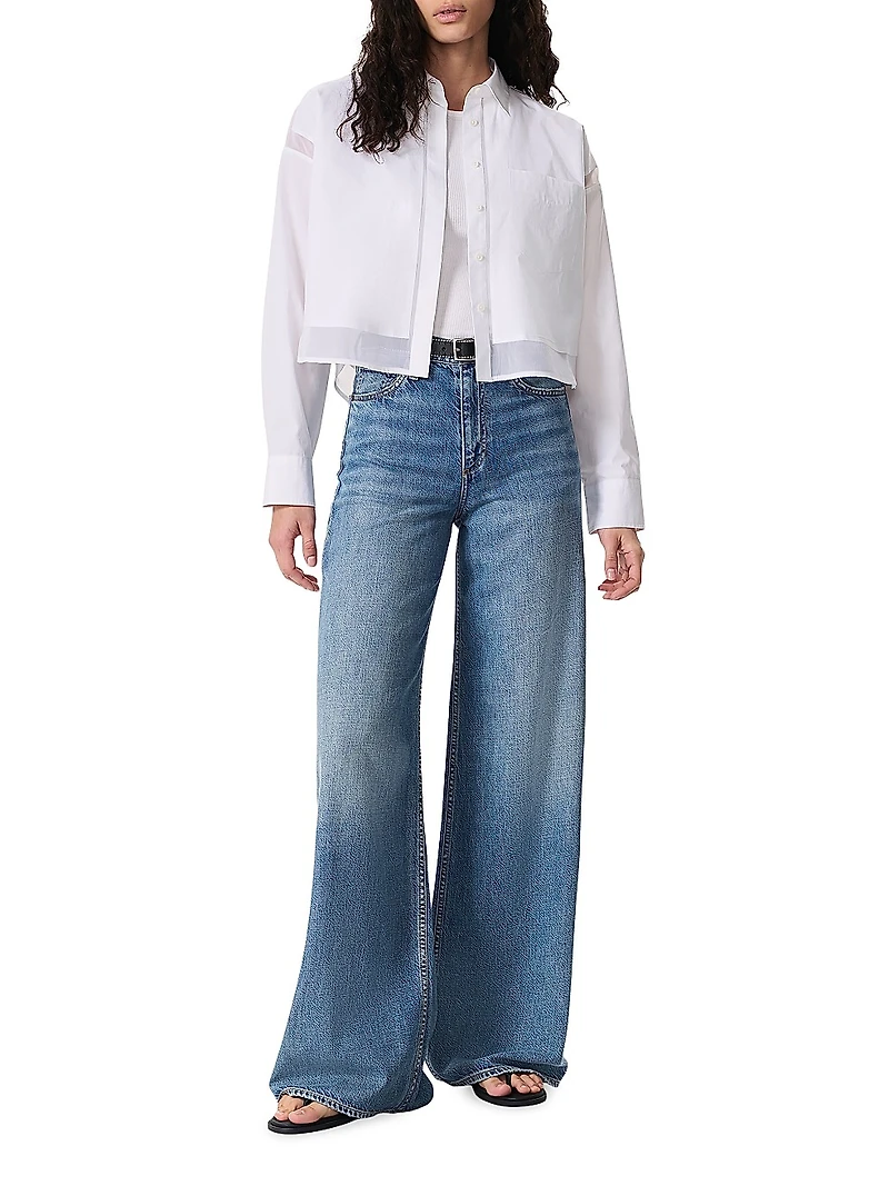 Beatrice Cotton Button-Front Shirt