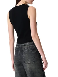 Ella Wool-Blend Button-Front Vest