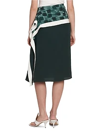Painted Block Silk Skirt