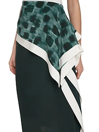 Painted Block Silk Skirt