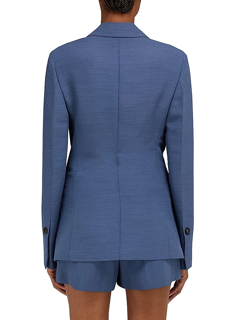 Faille Single-Breasted Blazer