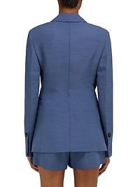 Faille Single-Breasted Blazer