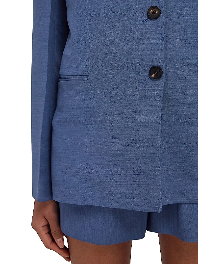 Faille Single-Breasted Blazer