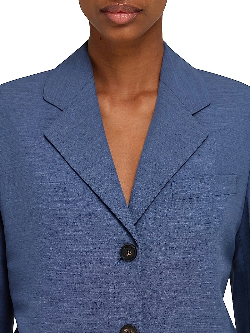 Faille Single-Breasted Blazer