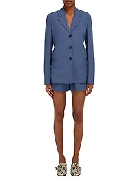 Faille Single-Breasted Blazer