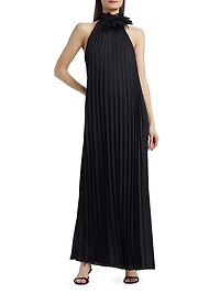 Blakely Pleated Halterneck Gown