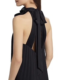 Blakely Pleated Halterneck Gown