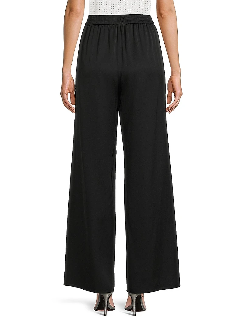 Xandra Silk Wide-Leg Pants