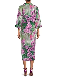 Kynlee Floral Tie-Waist Shirtdress