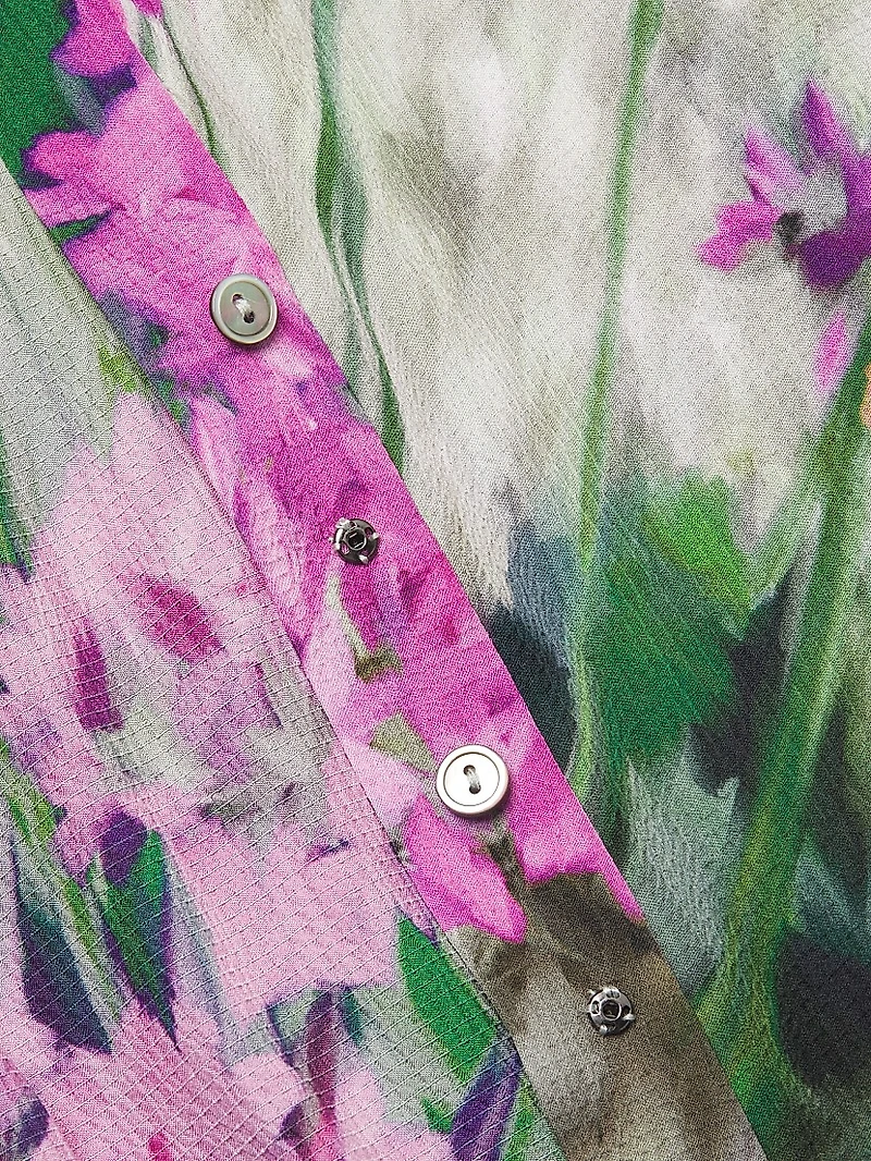 Kynlee Floral Tie-Waist Shirtdress