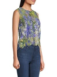 Charli Floral Lace Sleeveless Blouse