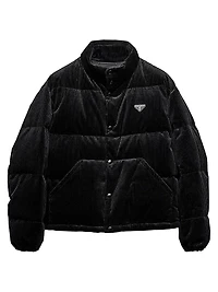 Cropped Corduroy Down Jacket