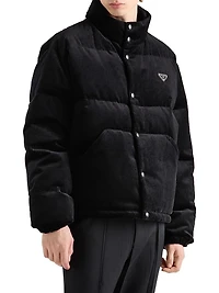 Cropped Corduroy Down Jacket