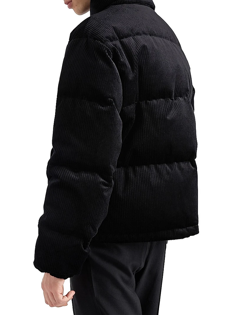 Cropped Corduroy Down Jacket