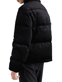 Cropped Corduroy Down Jacket