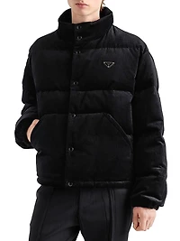 Cropped Corduroy Down Jacket