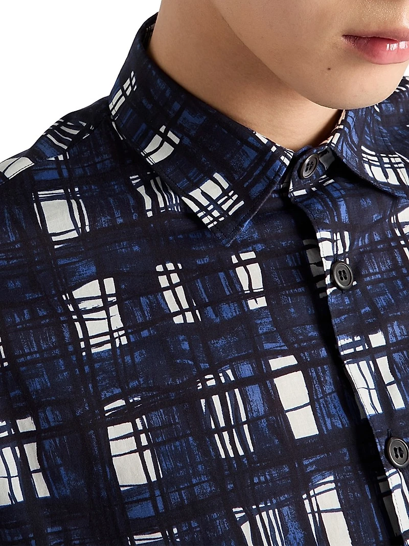 Short-Sleeved Cotton Shirt
