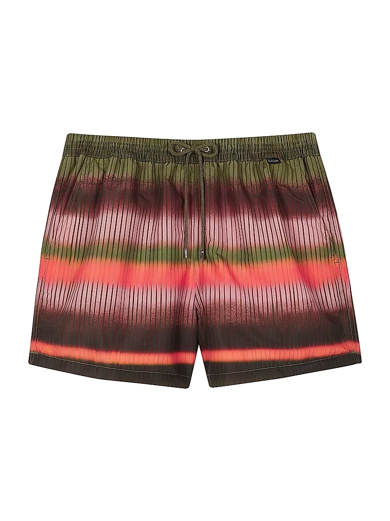 Ombré Striped Swim Shorts