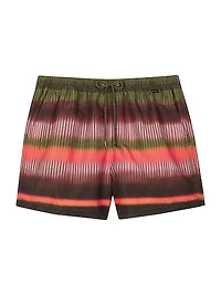 Ombré Striped Swim Shorts