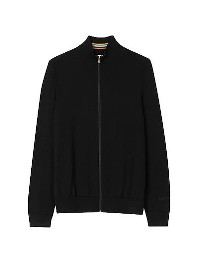 Merino Wool Zip Cardigan