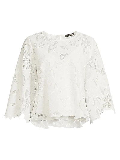 Vienna Lace Three-Quarter Sleeve Blouse