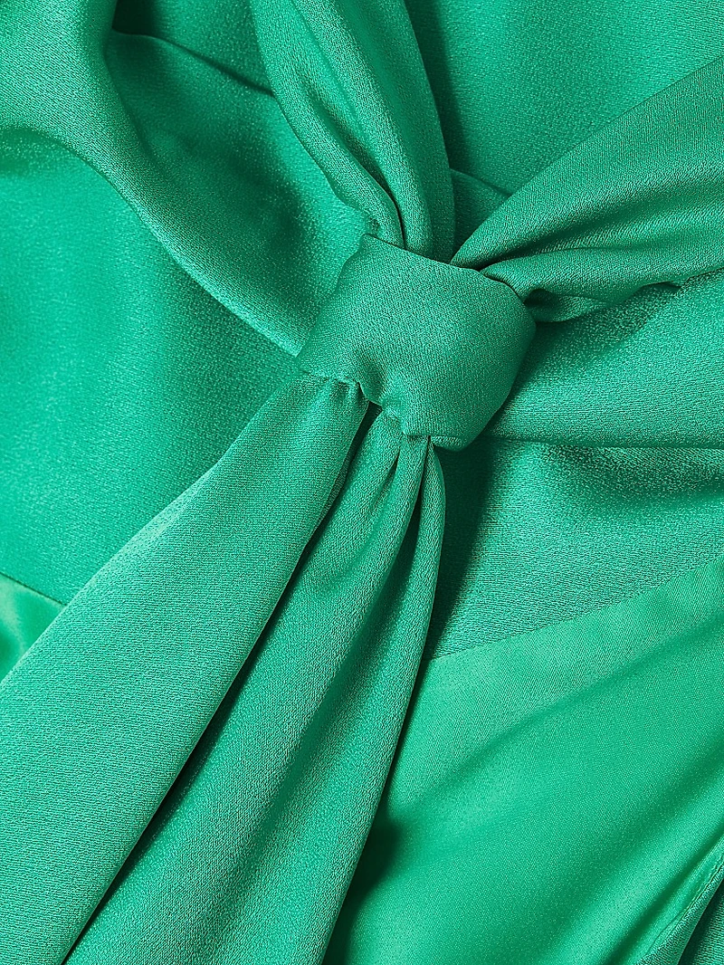 Katniss Satin Cowlneck Maxi Dress