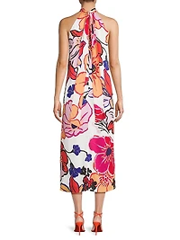 Zuri Printed Halterneck Midi-Dress
