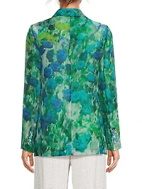Aimee Floral Silk Blazer