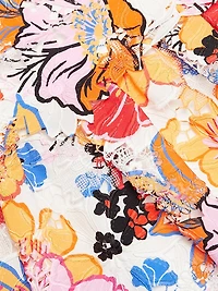 Tierra Floral-Printed Lace Midi-Dress