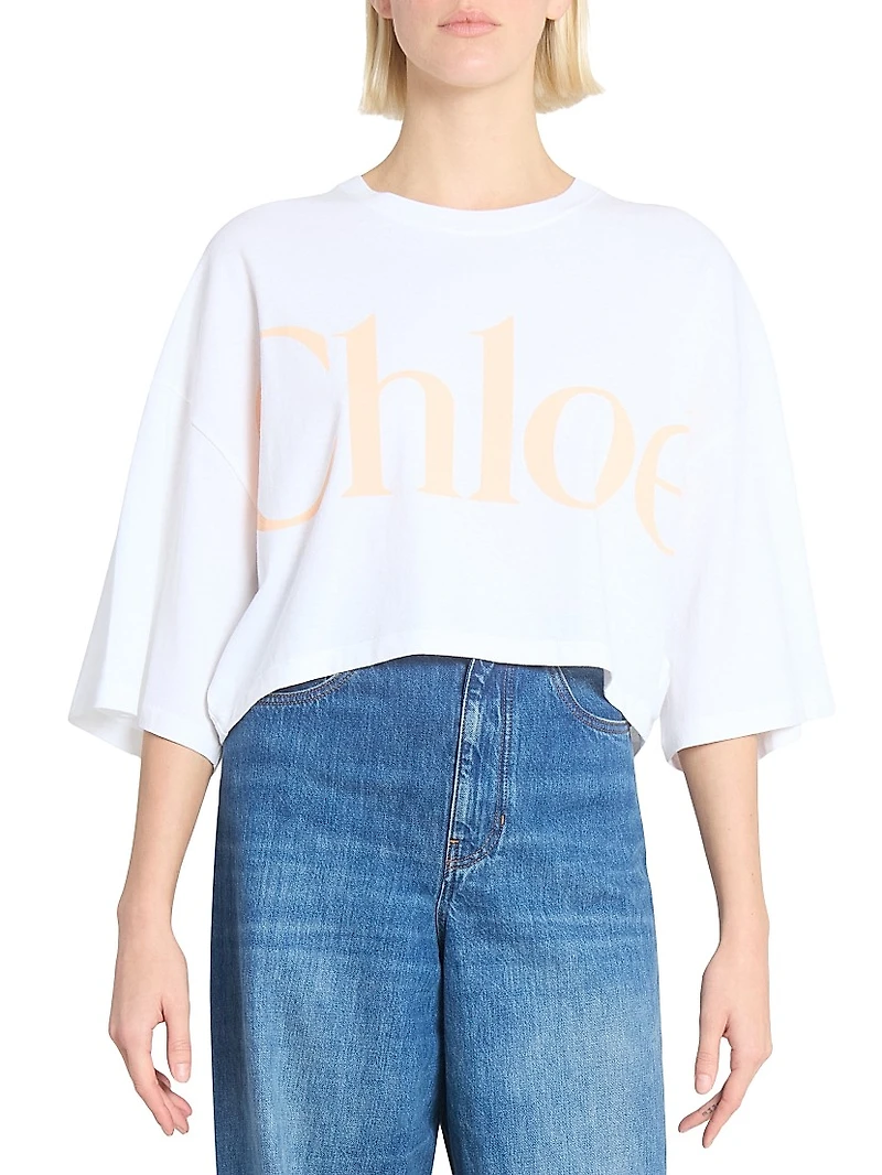 Logo Cotton Crop T-Shirt