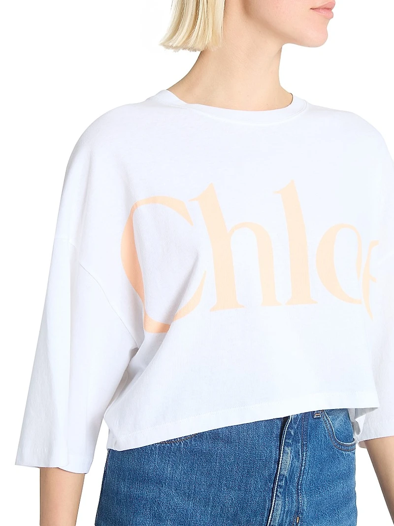 Logo Cotton Crop T-Shirt