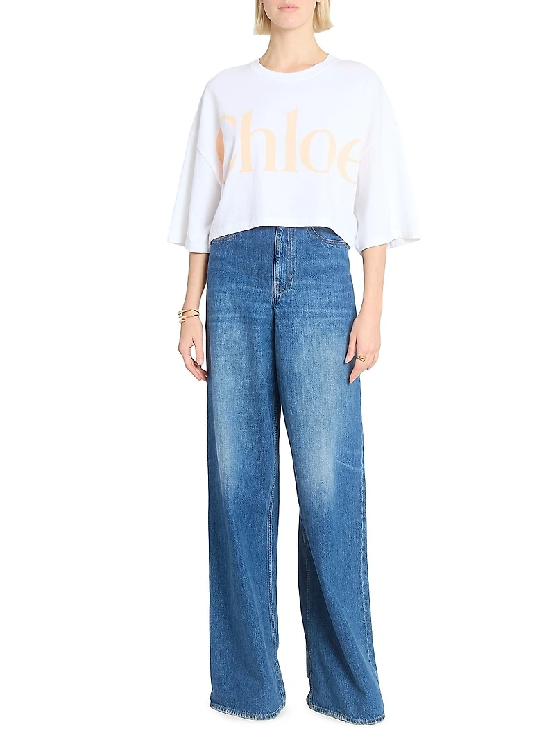 Logo Cotton Crop T-Shirt