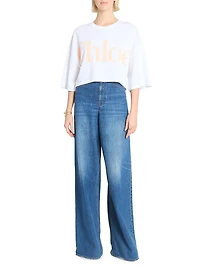 Logo Cotton Crop T-Shirt