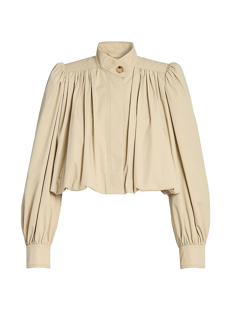 Short Cotton Trench Jacket
