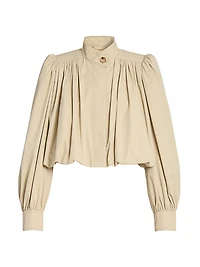Short Cotton Trench Jacket